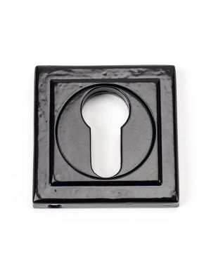 Black Round Euro Escutcheon (Square)