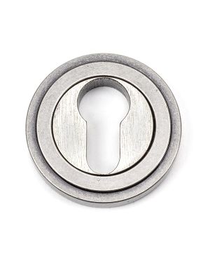 Pewter Round Euro Escutcheon (Art Deco)