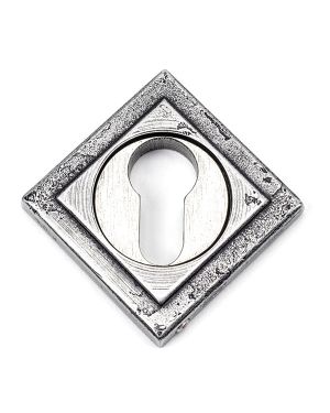 Pewter Round Euro Escutcheon (Square)