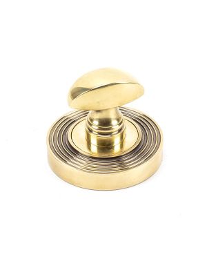 Aged Brass Round Thumbturn Set (Beehive)