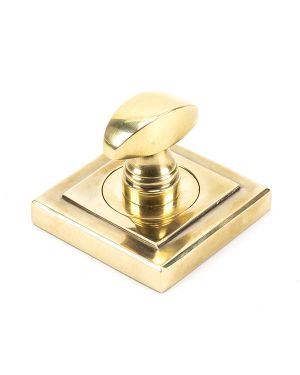 Aged Brass Round Thumbturn Set (Square)