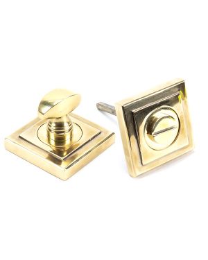 Aged Brass Round Thumbturn Set (Square)