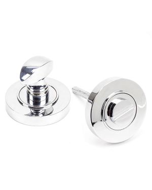 Polished Chrome Round Thumbturn Set (Plain)