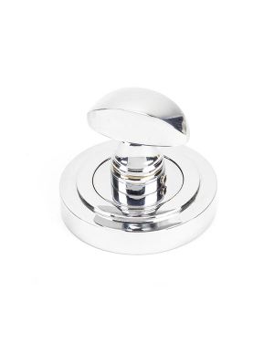 Polished Chrome Round Thumbturn Set (Art Deco)