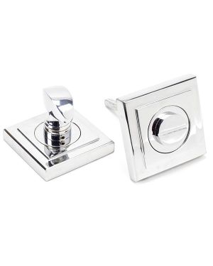 Polished Chrome Round Thumbturn Set (Square)