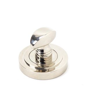 Polished Nickel Round Thumbturn Set (Art Deco)