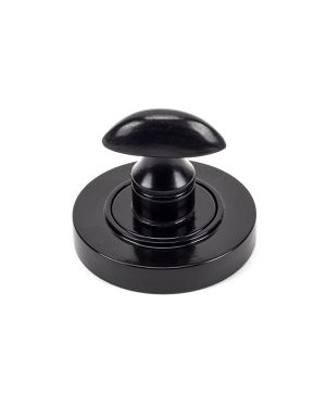 Black Round Thumbturn Set (Plain)