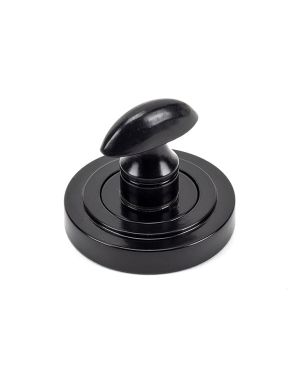 Black Round Thumbturn Set (Art Deco)