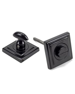 Black Round Thumbturn Set (Square)