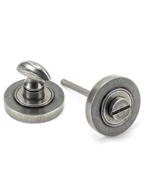 Pewter Round Thumbturn Set (Plain)