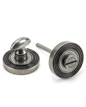 Pewter Round Thumbturn Set (Beehive)