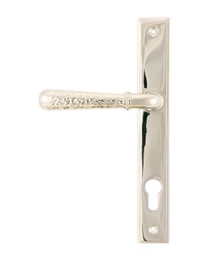 Polished Nickel Hammered Newbury Slimline Espag. Lock Set