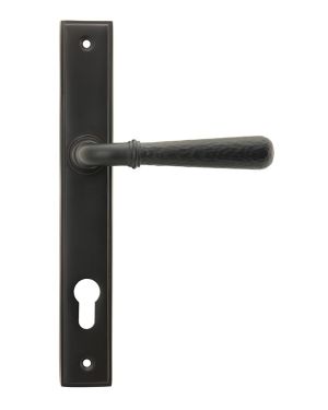 Aged Bronze Hammered Newbury Slimline Espag. Lock Set