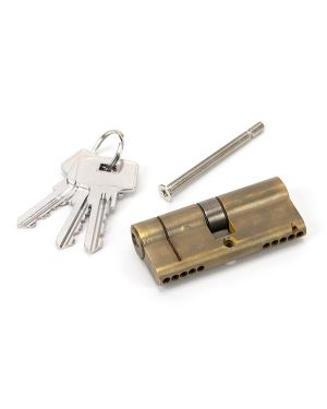 Aged Brass 35/35 5pin Euro Cylinder KA