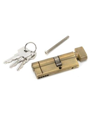 Aged Brass 35T/45 5pin Euro Cylinder/Thumbturn