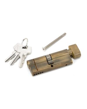 Aged Brass 40/40 5pin Euro Cylinder/Thumbturn KA