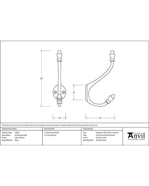 Satin Chrome Hat & Coat Hook