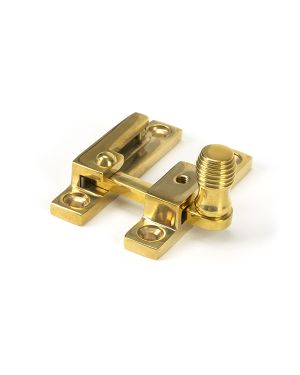 Polished Brass Beehive Quadrant Fastener - Narrow
