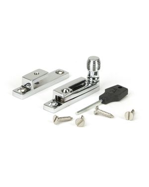 Polished Chrome Beehive Quadrant Fastener - Narrow