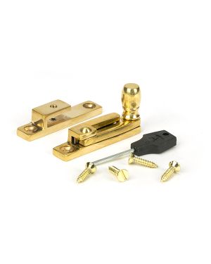 Polished Brass Mushroom Quadrant Fastener - Narrow
