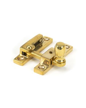Polished Brass Mushroom Quadrant Fastener - Narrow
