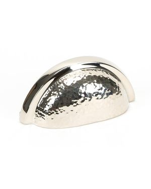 Polished Nickel Hammered Regency Concealed Drawer Pull