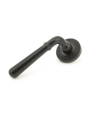 Aged Bronze Hammered Newbury Lever on Rose Set (Beehive)