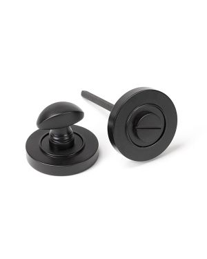 Aged Bronze Round Thumbturn Set (Plain)