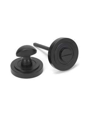 Aged Bronze Round Thumbturn Set (Art Deco)