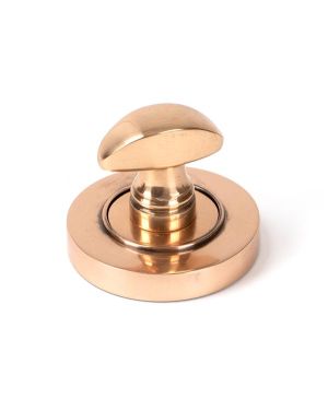 Polished Bronze Round Thumbturn Set (Plain)