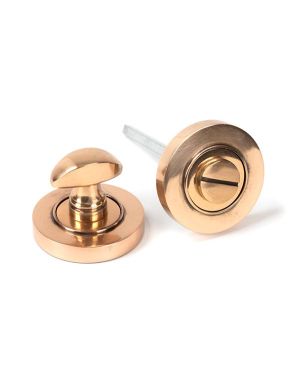 Polished Bronze Round Thumbturn Set (Plain)