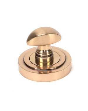 Polished Bronze Round Thumbturn Set (Art Deco)