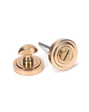 Polished Bronze Round Thumbturn Set (Art Deco)