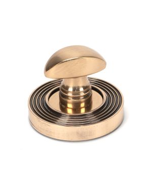 Polished Bronze Round Thumbturn Set (Beehive)