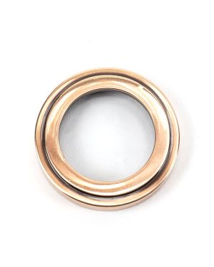 Polished Bronze Round Escutcheon (Art Deco)
