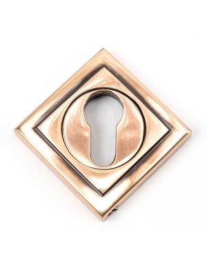 Polished Bronze Round Euro Escutcheon (Square)
