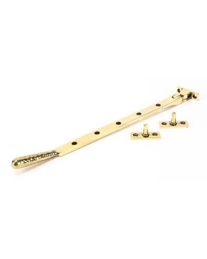 Aged Brass 12" Hammered Newbury Stay
