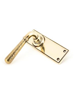 Aged Brass Hammered Newbury Lever Latch Set