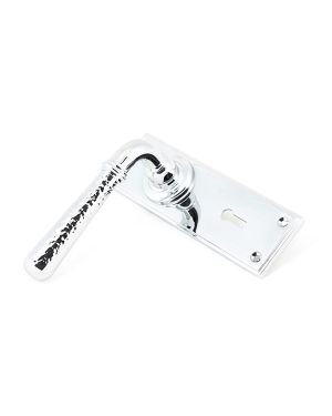 Polished Chrome Hammered Newbury Lever Lock Set