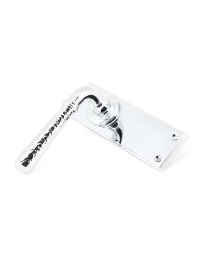 Polished Chrome Hammered Newbury Lever Latch Set