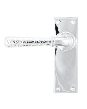 Polished Chrome Hammered Newbury Lever Latch Set