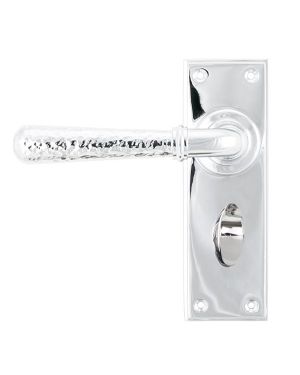 Polished Chrome Hammered Newbury Lever Bathroom Set