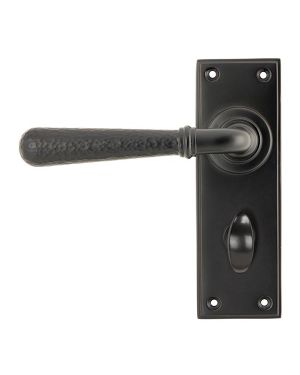 Aged Bronze Hammered Newbury Lever Bathroom Set