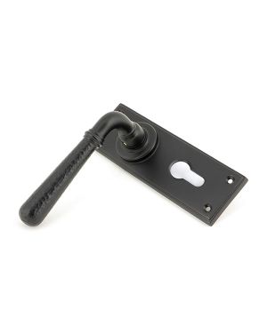 Aged Bronze Hammered Newbury Lever Euro Lock Set