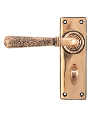 Polished Bronze Hammered Newbury Lever Bathroom Set