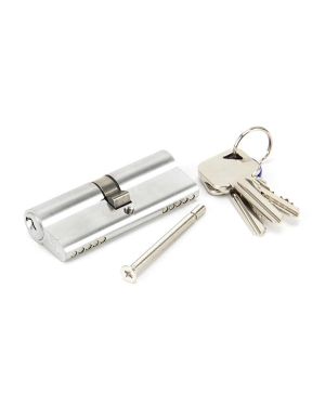 Satin Chrome 40/40 5pin Euro Cylinder KA