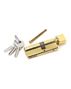 Lacquered Brass 35T/45 5pin Euro Cylinder/Thumbturn