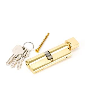 Lacquered Brass 45/45 5pin Euro Cylinder/Thumbturn