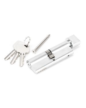 Satin Chrome 45/45 5pin Euro Cylinder/Thumbturn