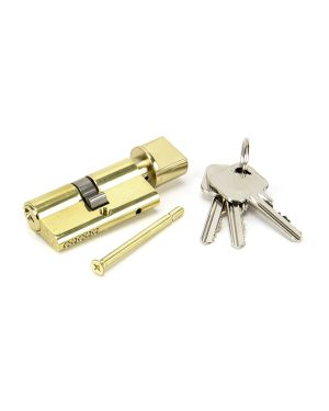 Lacquered Brass 30/30 5pin Euro Cylinder/Thumbturn KA